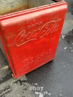 Antique Sign VTG Coca-Cola (Coke) ICE COLD COOLER/ CHEST Local Pickup PA DE MD