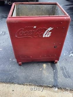 Antique Sign VTG Coca-Cola (Coke) ICE COLD COOLER/ CHEST Local Pickup PA DE MD