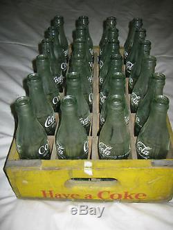 Antique Texas Coca Cola Wood Box Glass Bottle Art Crate Holder Sign USA States