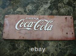Antique Vintage COCA COLA COOLER Chest DOOR Motor Panel RARE Sign Drink Coke