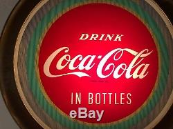 Antique Vintage Original Advertising 1949 Coca Cola Light Up Illusion Sign