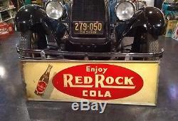 Antique Vintage Red Rock Cola Tin Advertising Sign Metal General Store Coke Coca
