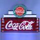 Art Deco Marquee Coca Cola Banner Vintage Look Neon Sign Steel Can 39x28x7