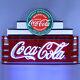 Art Deco Neon sign Coca Cola Evergreen Soda Fountain Marquee Steel Can Machine