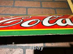 Authentic 1930's Drink Coca Cola Porcelain Soda Sign Nesco Signs, N. Y. Coke Rare