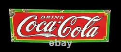 Authentic 1932 Tenn Enamel Co. Drink COKE Coca Cola Soda Porcelain Embossed Sign