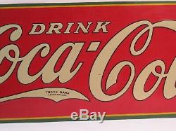 Authentic 1933 Antique Drink Coca Cola Sign In Very Good Condition