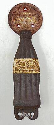 Authentic Antique Coca-Cola Cast Iron Door Handle Pull Bottle 10 X 3 GORGEOUS