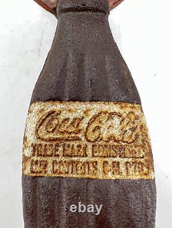 Authentic Antique Coca-Cola Cast Iron Door Handle Pull Bottle 10 X 3 GORGEOUS