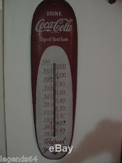 Authentic Coca Cola Coke Cigar Thermometer Vintage Sign Of Good Taste