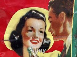 Authentic Vintage Coca Cola Metal Sign Coke Sign Soda Pop 20x28 AM 41 Vintage
