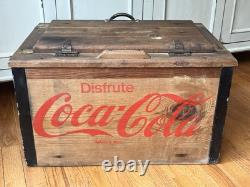 Authentic Vintage Mexican Coke Coca-Cola Cooler / Sign, Wood with Zinc 1930s-50s