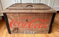 Authentic Vintage Mexican Coke Coca-Cola Cooler / Sign, Wood with Zinc 1930s-50s