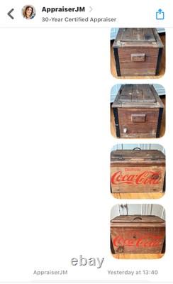 Authentic Vintage Mexican Coke Coca-Cola Cooler / Sign, Wood with Zinc 1930s-50s