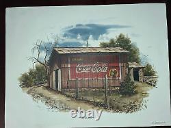 Autographed Ray Day COCA-COLA Country Print Barn Advertisement 634/750 Original