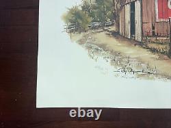 Autographed Ray Day COCA-COLA Country Print Barn Advertisement 634/750 Original