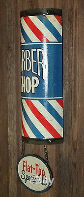 BARBER SHOP POLE Metal Oster Clippers Hair Comb Nail Polish VINTAGE STYLE SIGNS