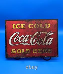 Beautiful 1931 Vintage Original Coca-Cola Flange Sign 12 x 16.5