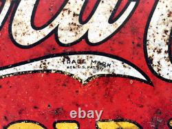 Beautiful 1931 Vintage Original Coca-Cola Flange Sign 12 x 16.5