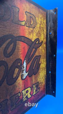 Beautiful 1931 Vintage Original Coca-Cola Flange Sign 12 x 16.5