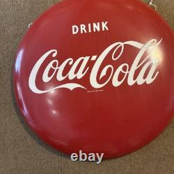 Beautiful 24 Drink Coca-Cola Metal Button Advertising Sign