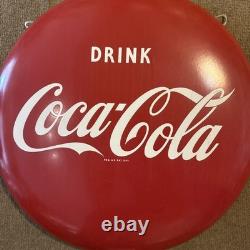Beautiful 24 Drink Coca-Cola Metal Button Advertising Sign