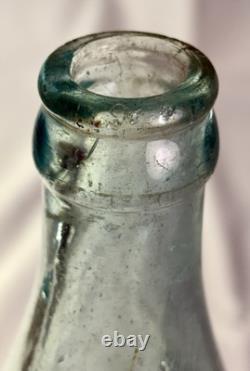 Beauty Aqua Straight Sided Coca Cola Bottling Co Des Moines Iowa Circa 1910 USA