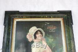 Betty Coca Cola Tin Litho Sign Original Embossed Frame Excellent Cond Soda Signs
