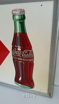 Big 1952 Drink Coca Cola Tin Sign 18 By 54 Inches