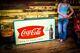 Big Vintage Coca-Cola Sign Tin Original 32x56 inch Nice shape Soda Gas Station