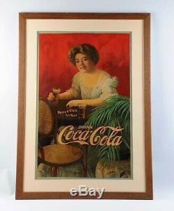 C1909 Coca Cola HOLY GRAIL EXTREMELY RARE Early Large Original Cardboard Sign