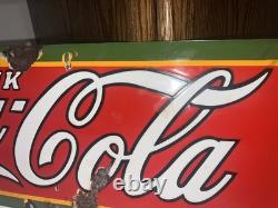 C1927 Coca-Cola Soda Pop 30 Porcelain Sign Coke