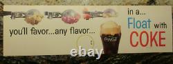 CASE Vintage Coke Float Sign Tranparent transparency Advertisment Nos Coca Cola