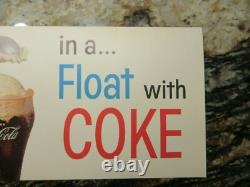 CASE Vintage Coke Float Sign Tranparent transparency Advertisment Nos Coca Cola