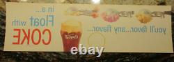 CASE Vintage Coke Float Sign Tranparent transparency Advertisment Nos Coca Cola