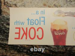 CASE Vintage Coke Float Sign Tranparent transparency Advertisment Nos Coca Cola