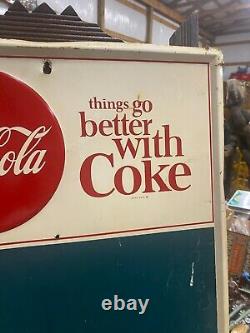 CLEAN! Original Vintage Coca-Cola Coke Metal Menu Sign 20 x 28