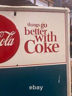 CLEAN! Original Vintage Coca-Cola Coke Metal Menu Sign 20 x 28