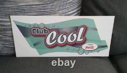 CLUB COOL Grand Opening Disney World EPCOT Cast Member Coca Cola Sign Prop Rare