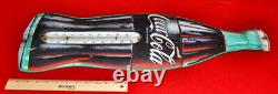 COCA COLA Bottle THERMOMETER Tall Vintage 29 Original 1960 Tin COKE Sign
