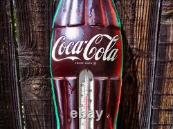 COCA COLA Bottle Thermometer Vintage 29 ORIGINAL 1960's Tin COKE Sign COCA COLA Bottle Thermometer Vintage 29 ORIGINAL 1960's Tin COKE Sign