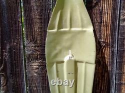 COCA COLA Bottle Thermometer Vintage 29 ORIGINAL 1960's Tin COKE Sign