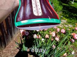 COCA COLA Bottle Thermometer Vintage 29 ORIGINAL 1960's Tin COKE Sign