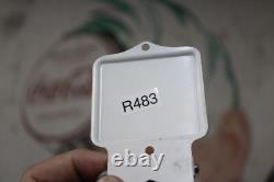 COCA-COLA CO. PAINTED METAL BROOM HOLDER SIGN BOXED DEALER VINTAGE 1950s NOS