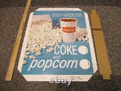 COCA COLA Coke 1960s popcorn soda movie theater concession counter store sign
