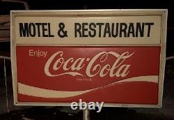 COCA COLA Coke SIGN Restaurant Lights Original DOUBLE SIDE Retail Vintage