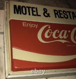 COCA COLA Coke SIGN Restaurant Lights Original DOUBLE SIDE Retail Vintage