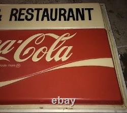 COCA COLA Coke SIGN Restaurant Lights Original DOUBLE SIDE Retail Vintage