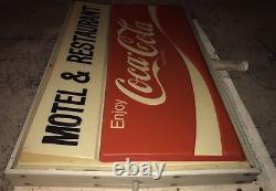 COCA COLA Coke SIGN Restaurant Lights Original DOUBLE SIDE Retail Vintage