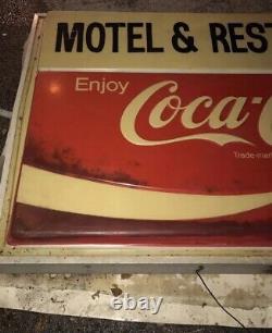 COCA COLA Coke SIGN Restaurant Lights Original DOUBLE SIDE Retail Vintage